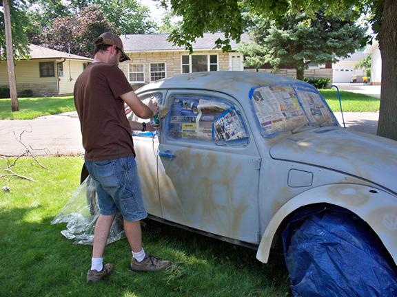 Paint side camo VW beetle